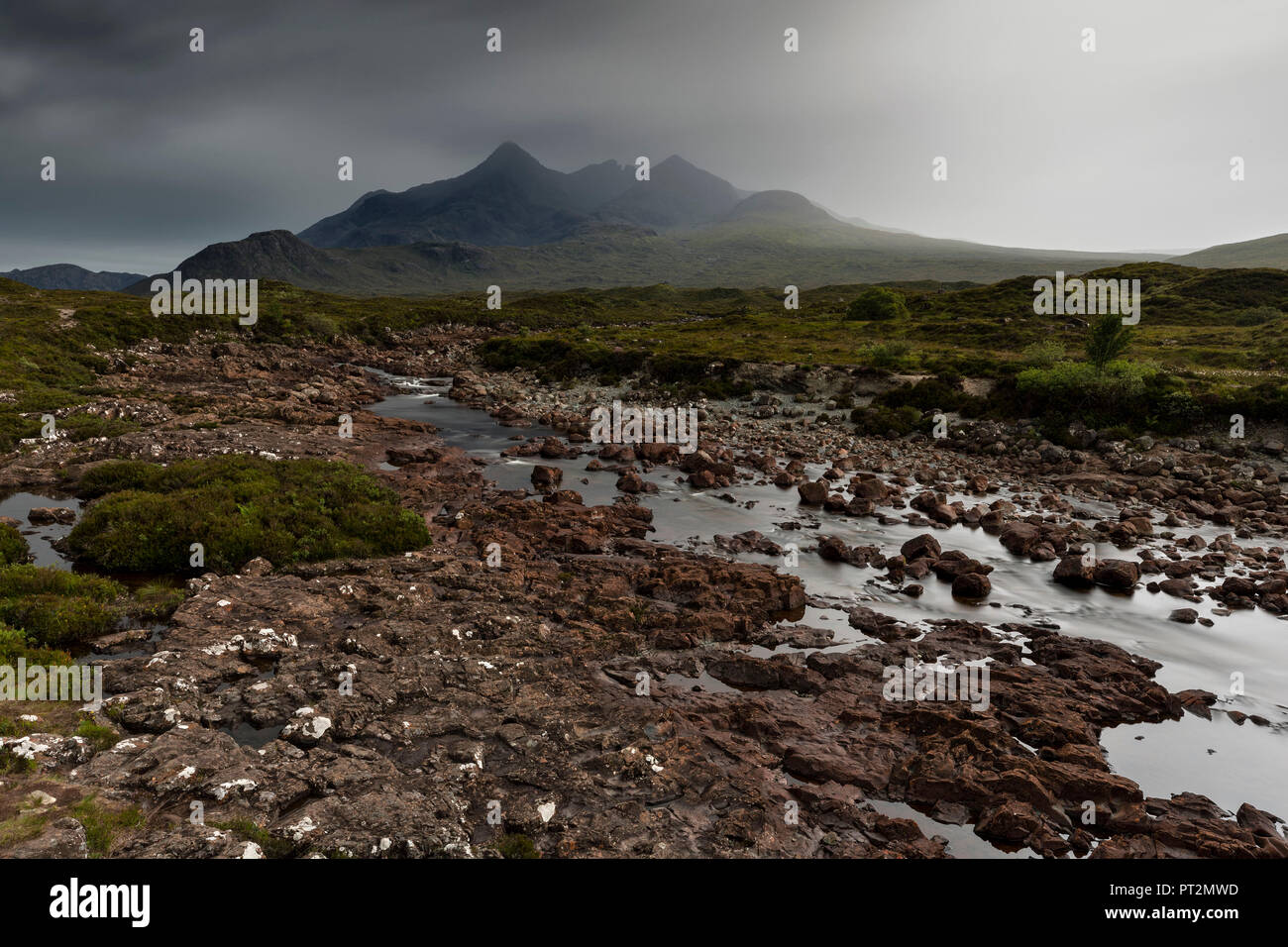 Sgurr nan Gillean, isola di Skye, Ebridi Interne, Scozia, Europa Foto Stock