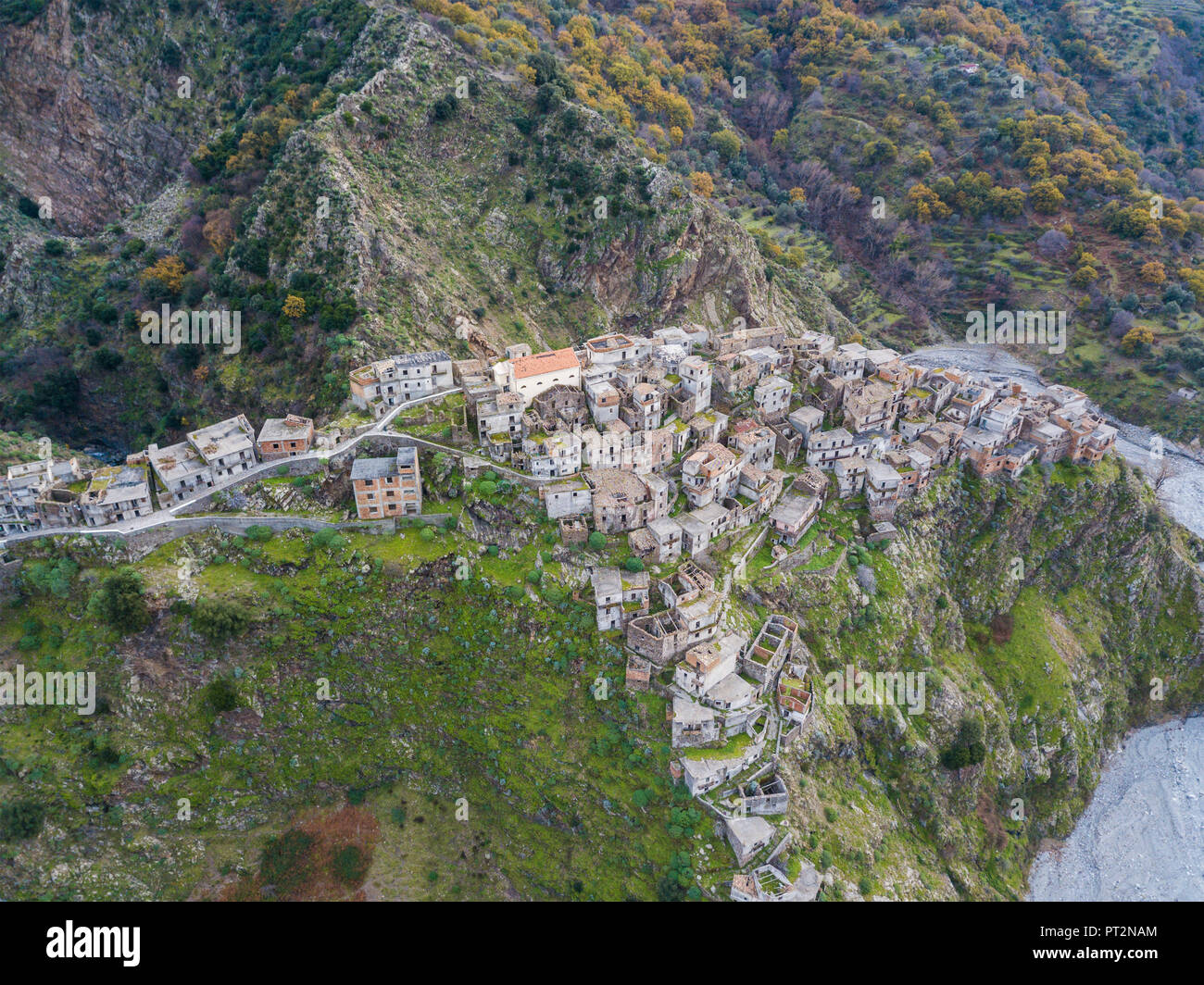 Roghudi, Parco Nazionale dell'Aspromonte, distretto di Reggio Calabria, Calabria, Italia, Foto Stock