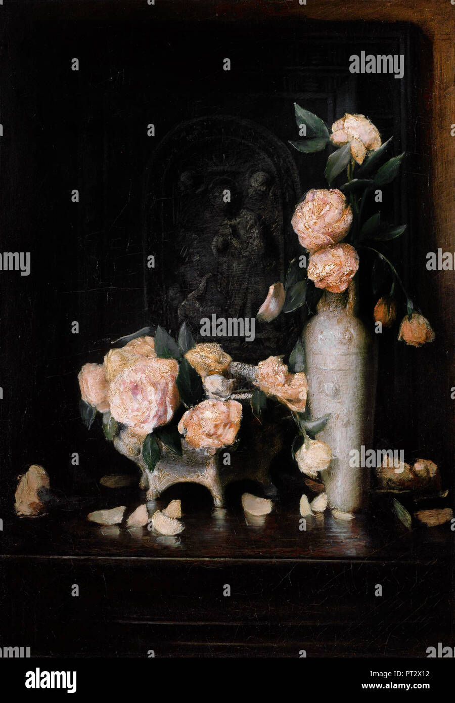 J. Alden Weir, rose, 1883-1884 circa di olio su tela, la Collezione Phillips, Washington, Stati Uniti d'America. Foto Stock