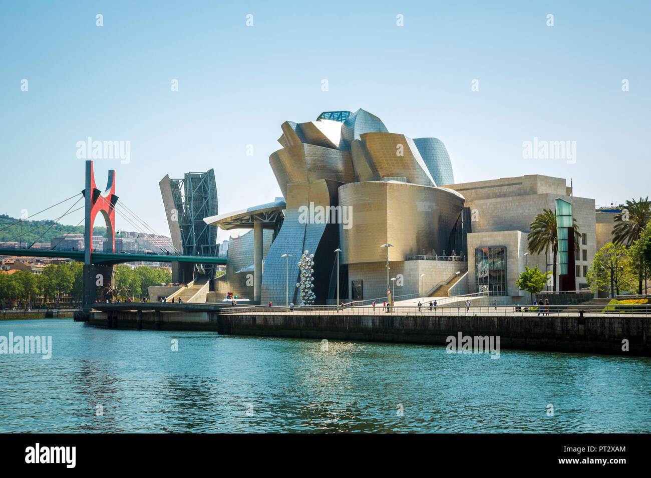 Il Museo Guggenheim a Bilbao, Paesi Baschi, Spagna, Europa Foto Stock