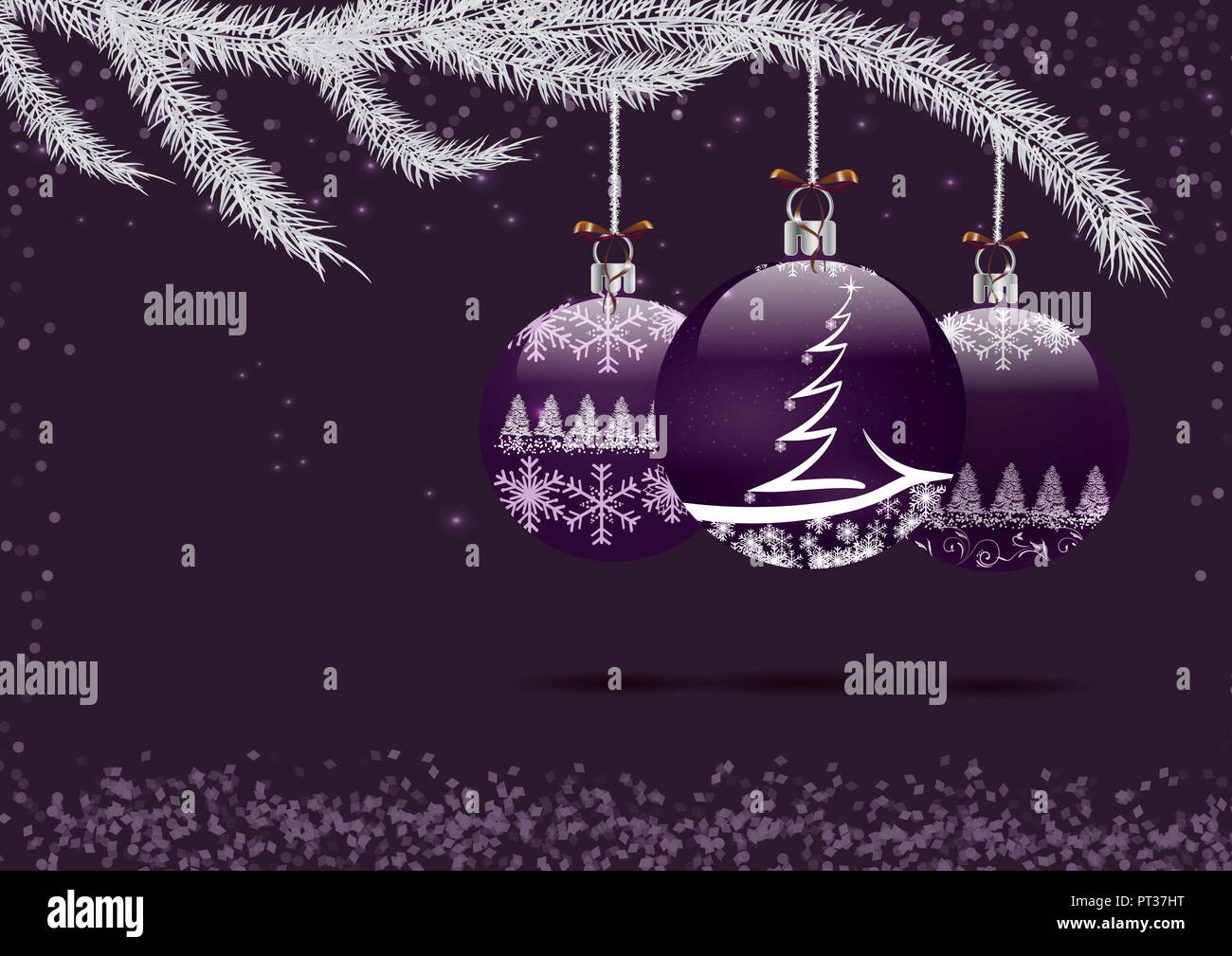 Le palle di Natale, Natale, illustrazione Foto Stock