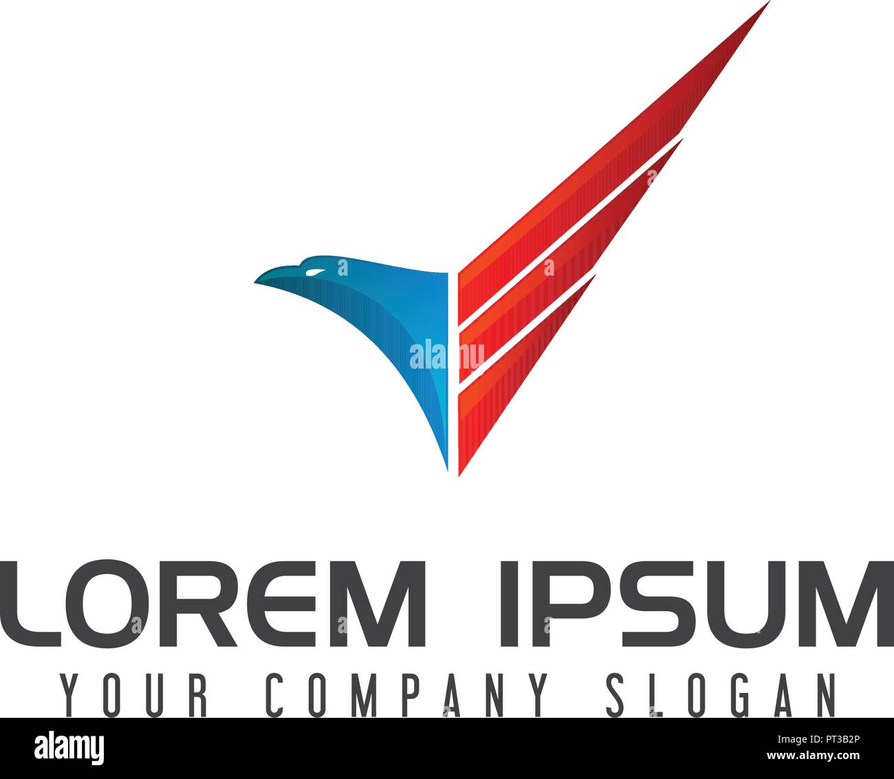 Eagle logo design modello di concetto Illustrazione Vettoriale