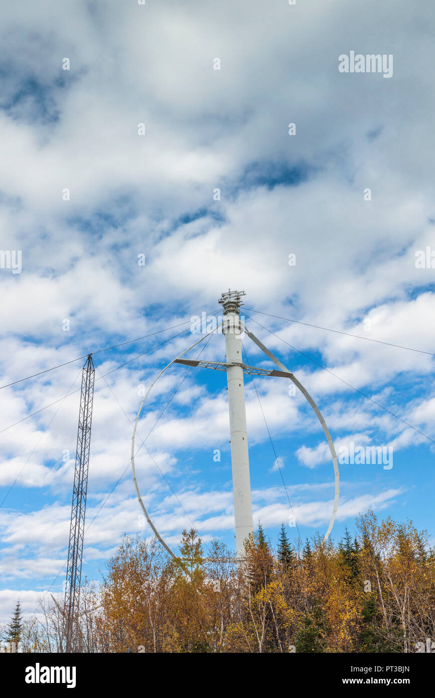Canada Quebec, Gaspe Peninsula, Cap Chat, generatori di vento Foto Stock