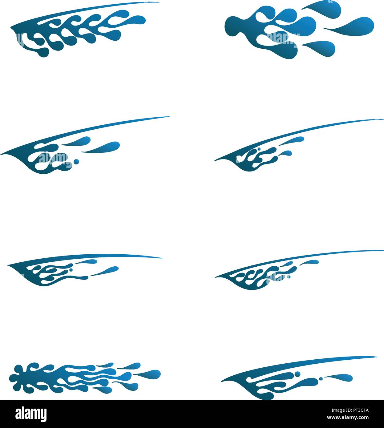 Liquido veicolo tribali graphic, acqua scintilla veicolo graphic design avvolgente Illustrazione Vettoriale