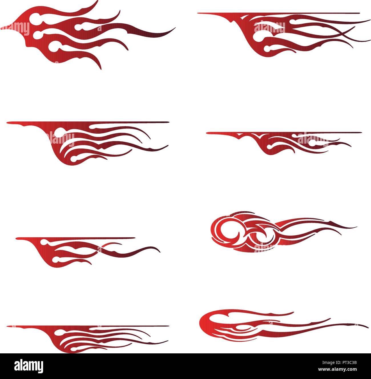 Veicolo tribali graphic, veicolo di fiamma graphic design avvolgente Illustrazione Vettoriale