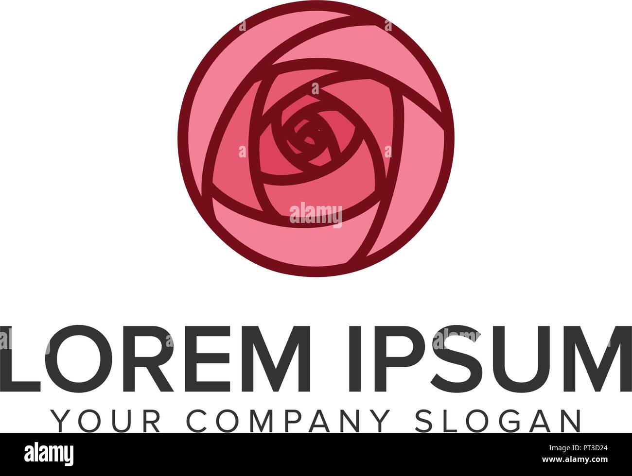 Tulip flower logo design modello di concetto Illustrazione Vettoriale