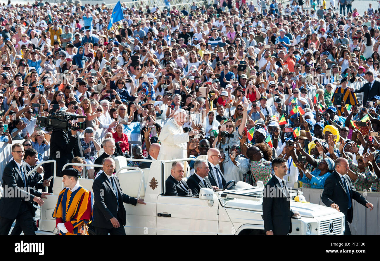 Papa Francesco tiene il suo settimanale di udienza in Vaticano con: Papa Francesco dove: Roma, Italia Quando: 05 set 2018 Credit: IPA/WENN.com * * disponibile solo per la pubblicazione nel Regno Unito, Stati Uniti, Germania e Austria** Foto Stock