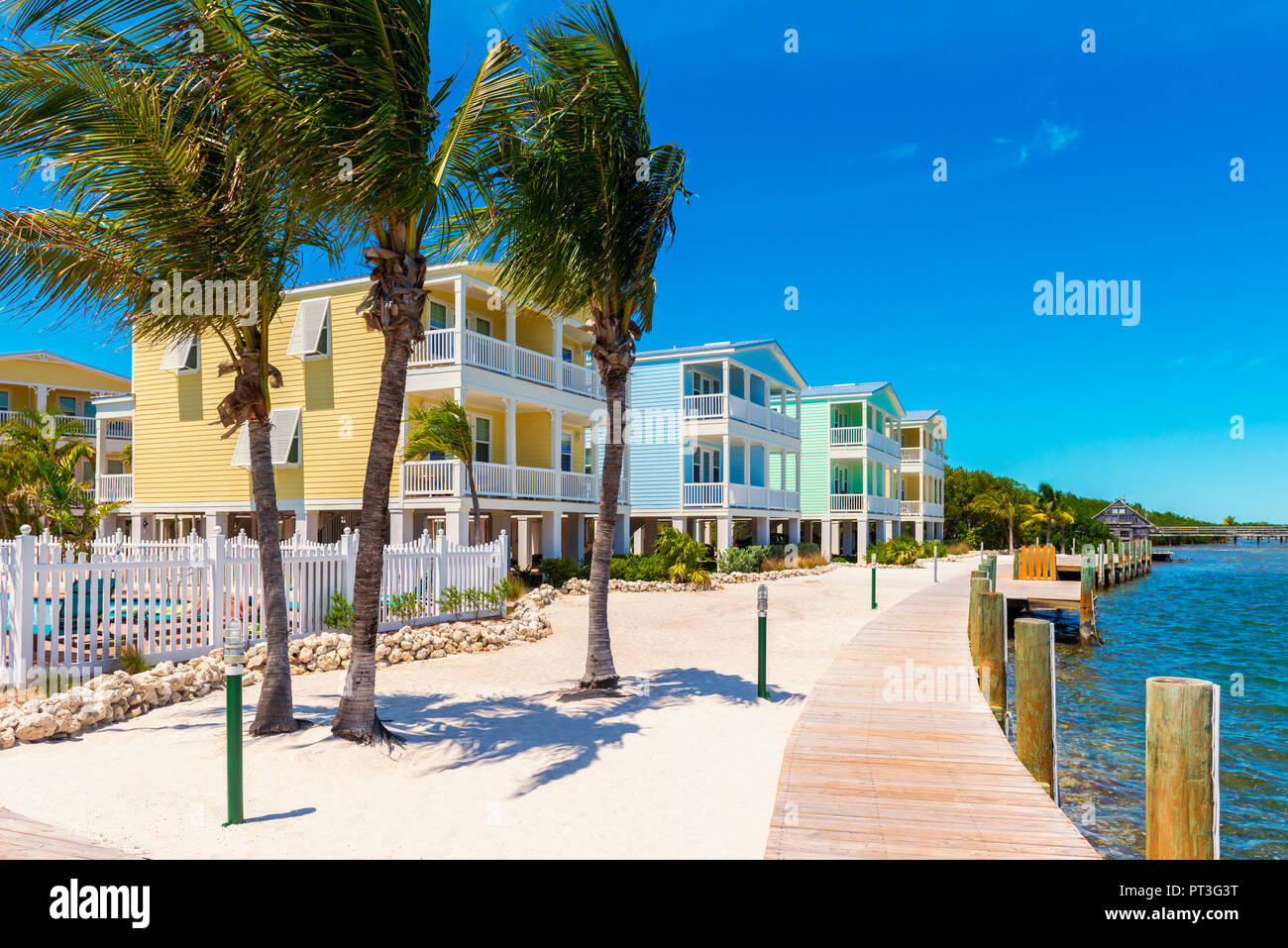 Condomini moderni in poco tasto torcia Florida Keys USA Foto Stock