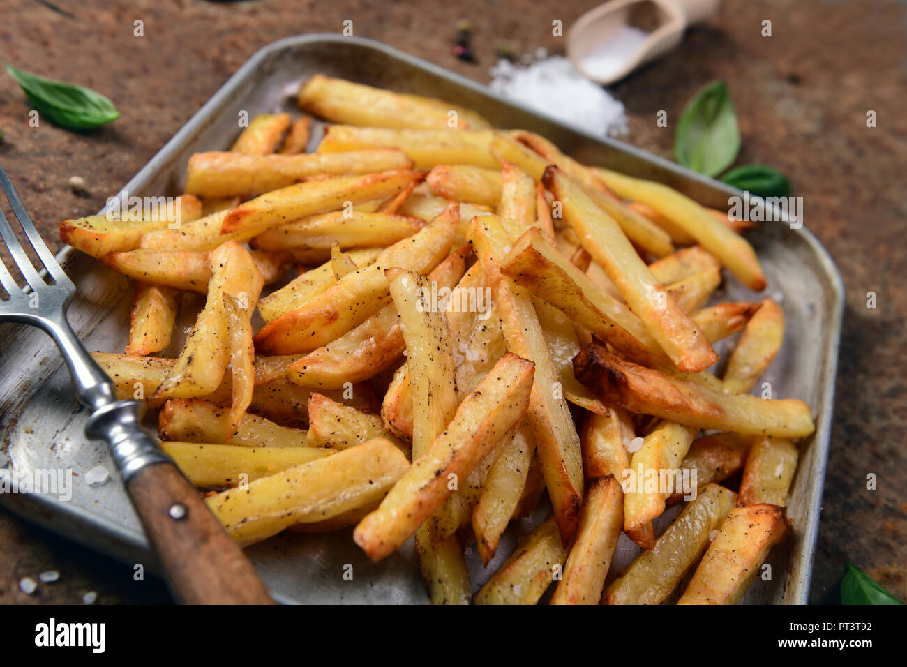 In casa francese di patate fritte Foto Stock