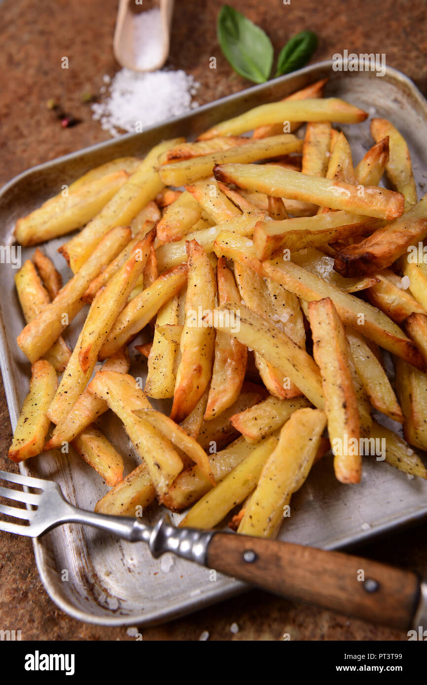 In casa francese di patate fritte Foto Stock