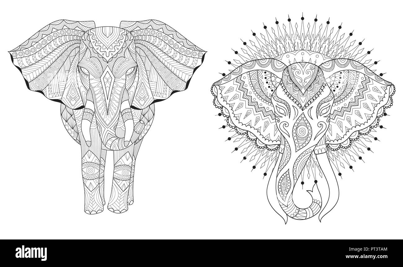 Outline mandala pattern antistress da colorare per adulti illustrazione  disegnata a mano