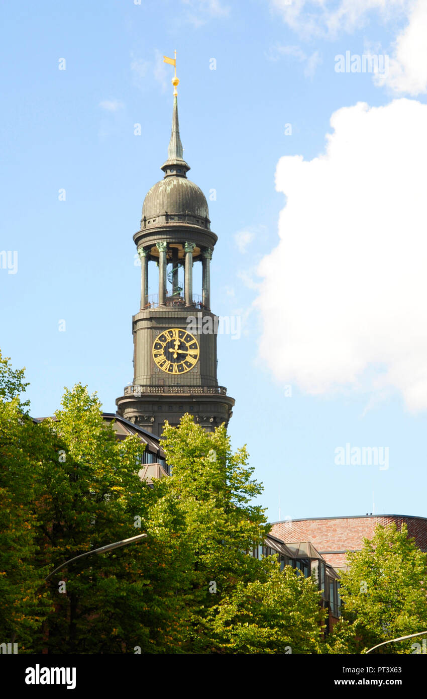 Il Michel di Amburgo in Germania (Sankt Michaelis Chiesa) Foto Stock