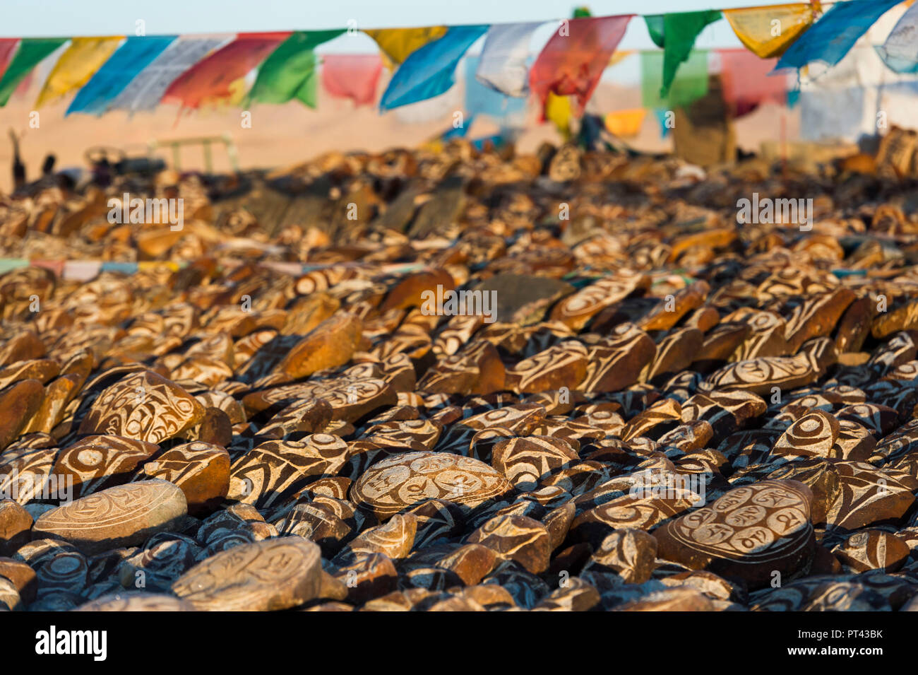 Mapham Yutso, Manasarowar Lago, Chiu monastero in Tibet, Foto Stock