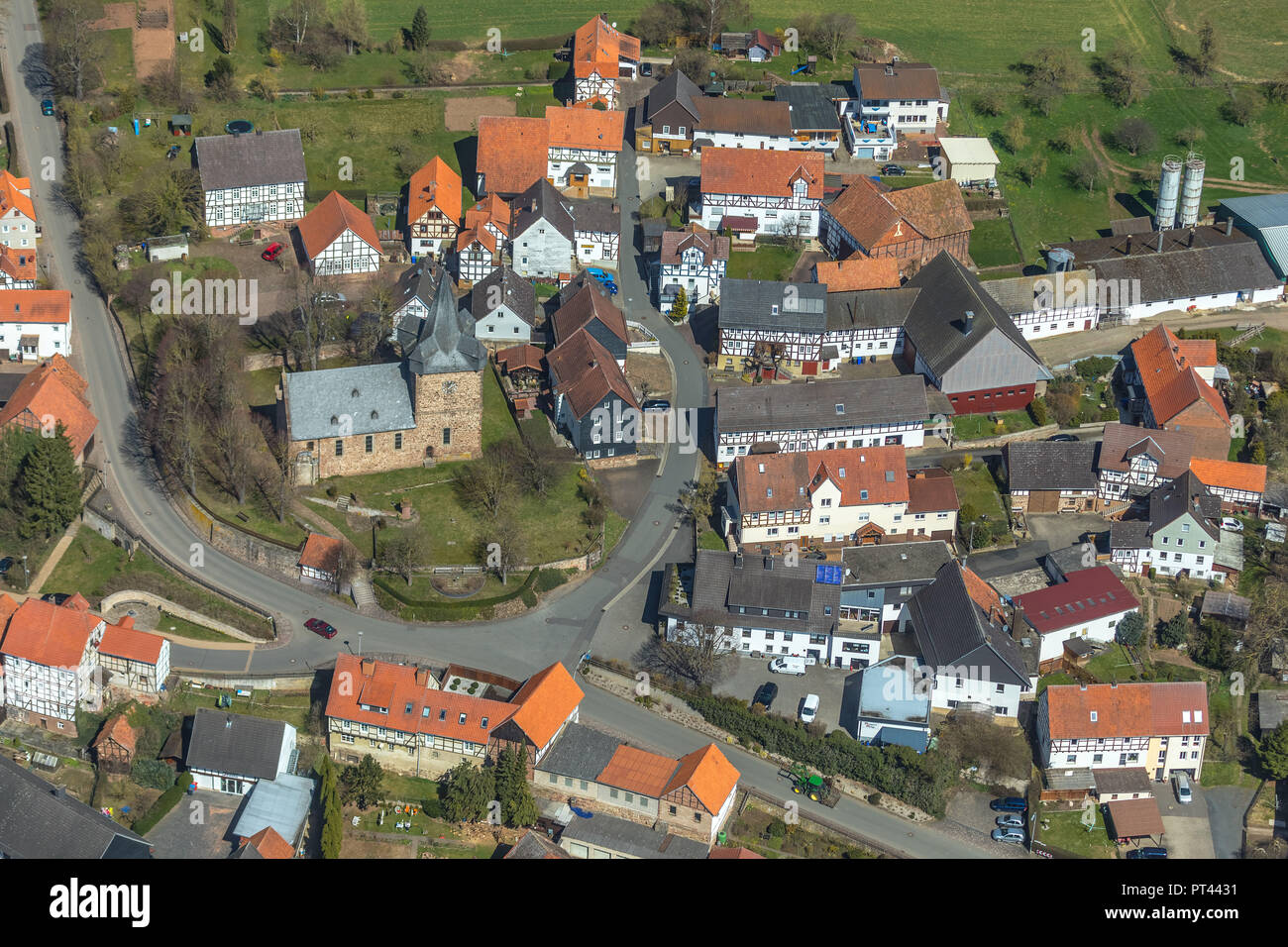 Chiesa Bergheim in Edertal, Waldeck-Frankenberg nel quartiere nord Hesse, Hesse, Germania Foto Stock