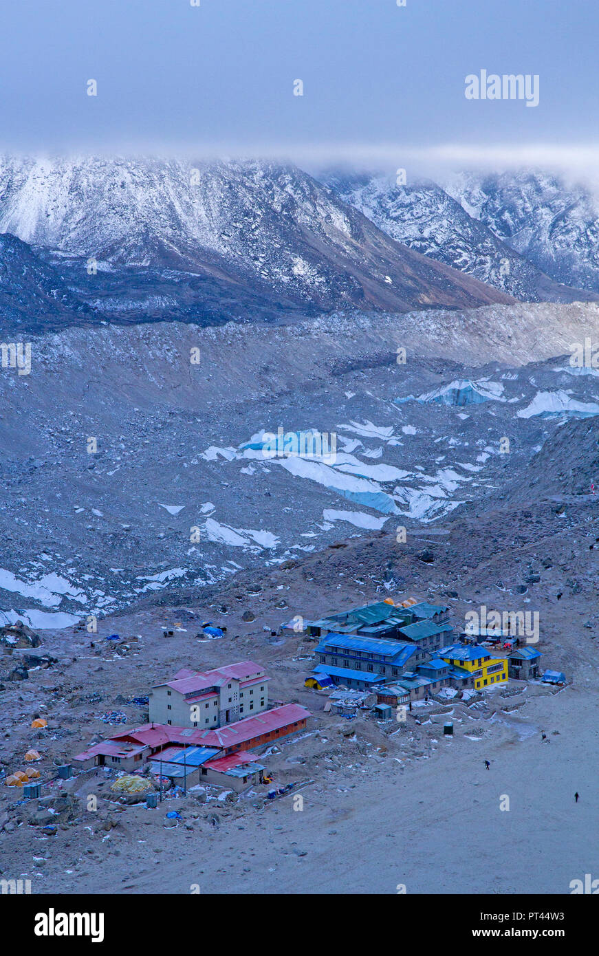 Gorak Shep, il villaggio finale prima del Campo Base Everest Foto Stock