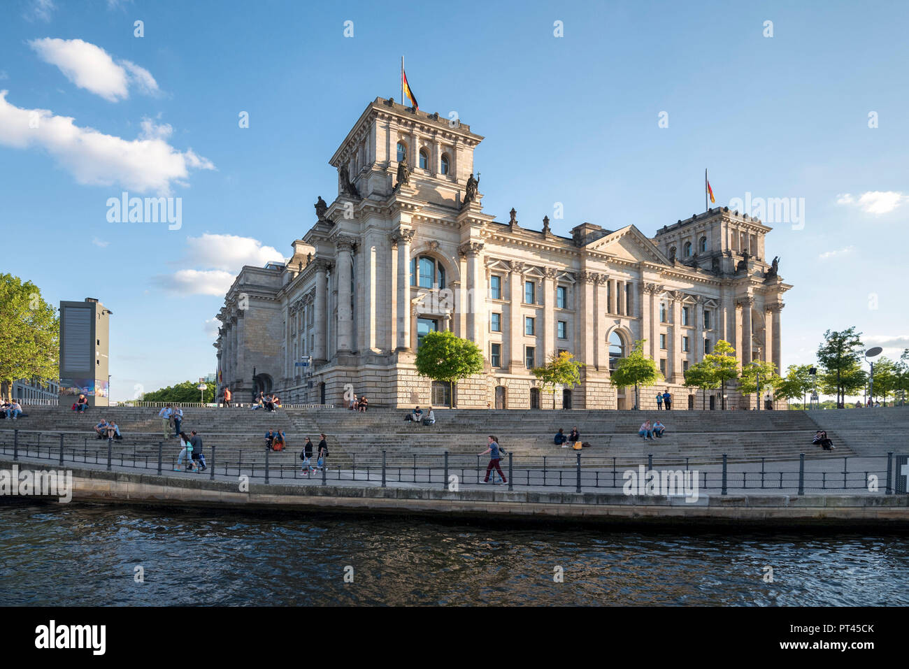 L'Edificio del Reichstag a Berlino, Germania, Europa Foto Stock