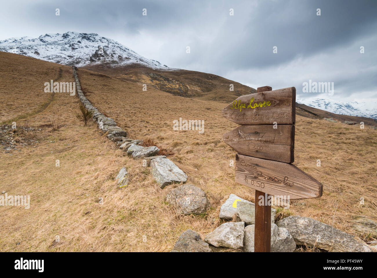 Montare Lion visto dal colletto Bossola, Valchiusella, Canavese, Provincia di Torino, Piemonte, Graian alpi, Alpi Italiane, Italia Foto Stock