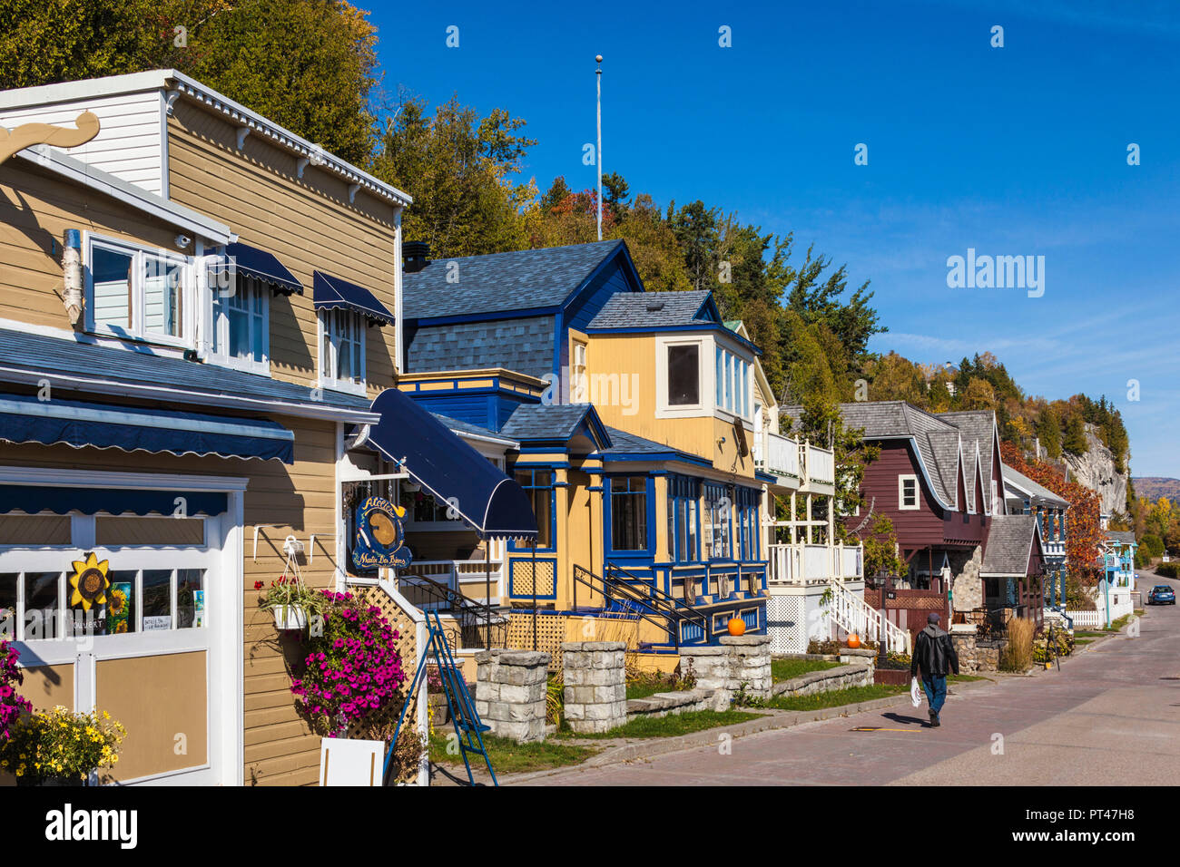 Canada, Québec , Capitale-Nationale, regione di Charlevoix, Pointe-au-Pic, nel centro del paese Foto Stock