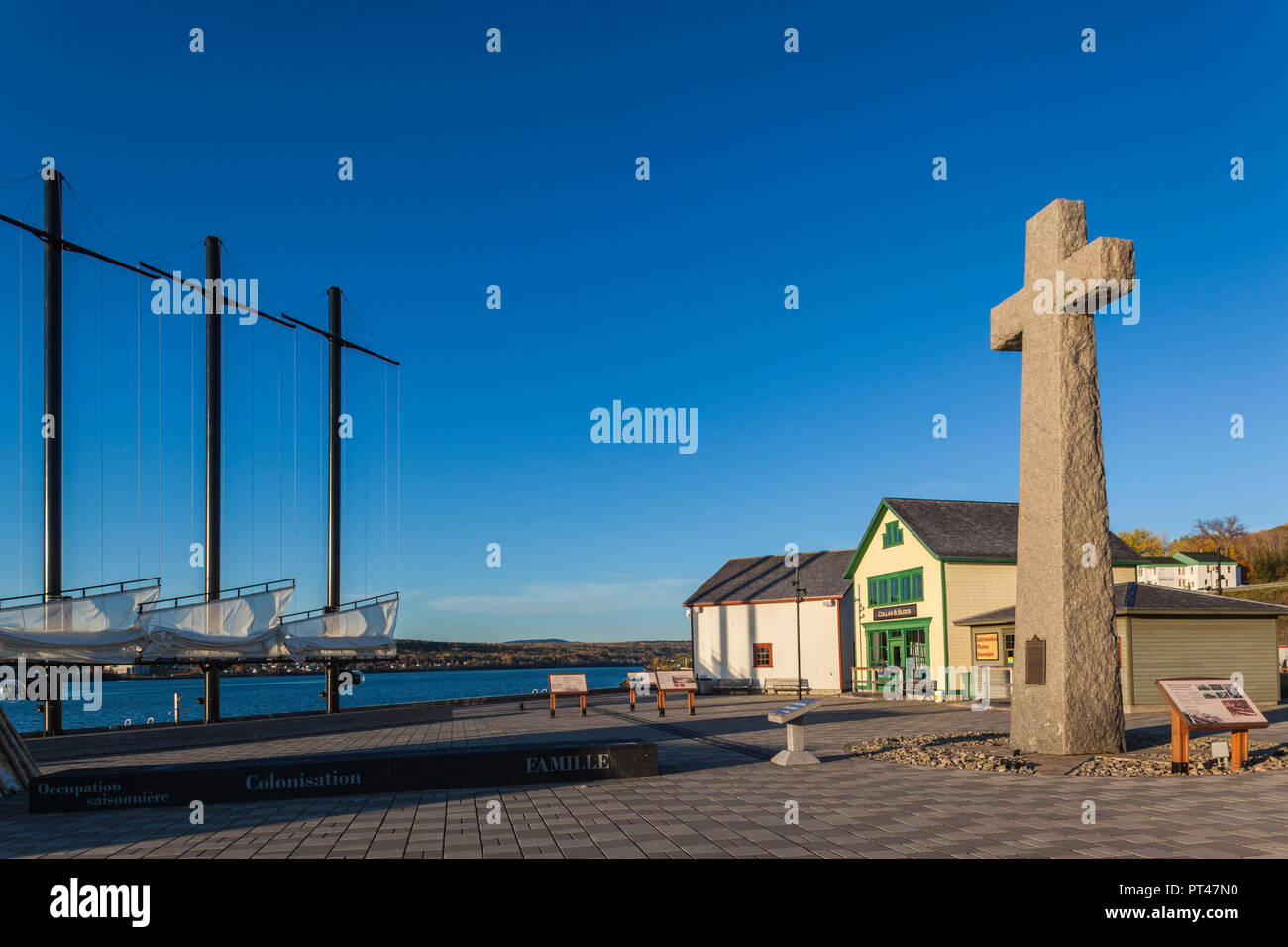 Canada Quebec, Gaspe Peninsula, Gaspe, Jacques Cartier sito di atterraggio,  mattina Foto stock - Alamy