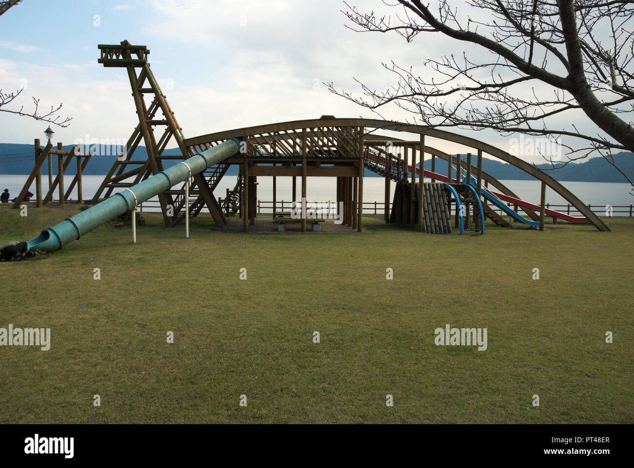 Isshie, il mostro del lago di Ikeda-ko, Ibusuki, Kagoshima, Kyushu, Giappone Foto Stock