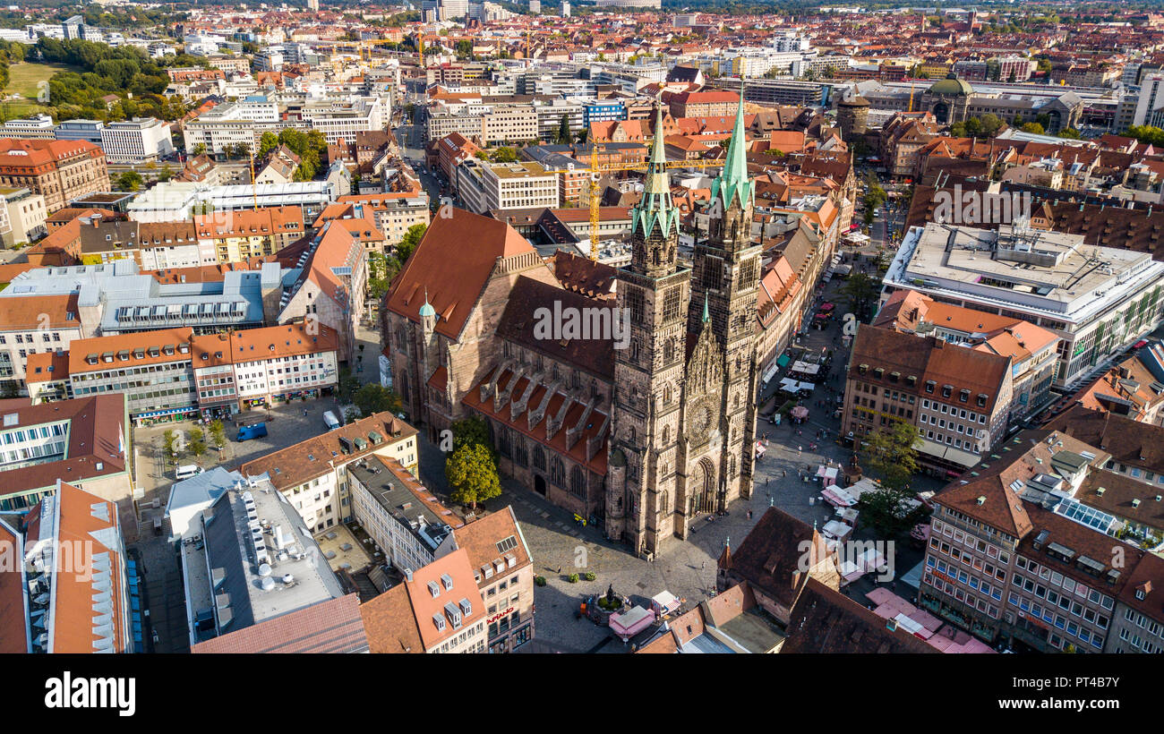 St Lorenz Kirche Nürnberg, Norimberga, Germania Foto Stock