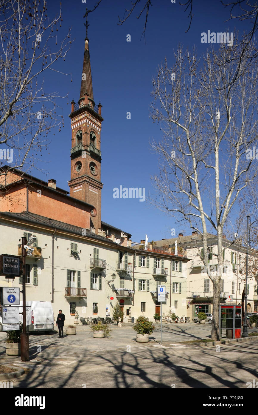 La Chiesa cattolica di San Sebastiano chiesa, Cuneo, Italia. Foto Stock