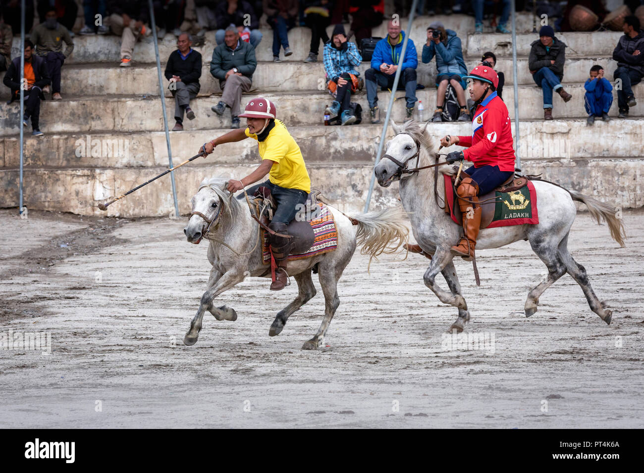Una partita di polo in Leh, Ladakh, India Foto Stock