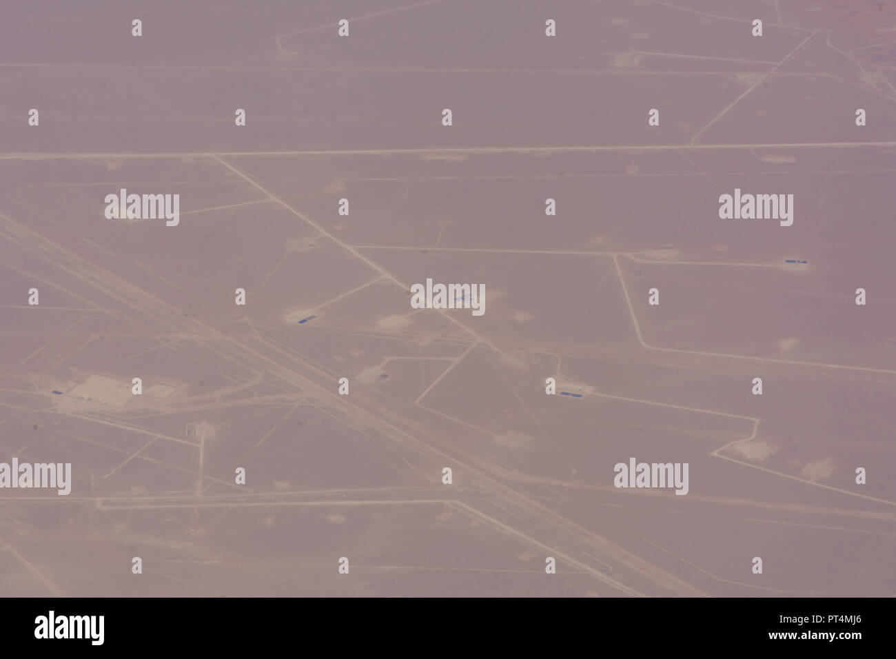 Veduta aerea della Saudi Arabian campagna Foto Stock