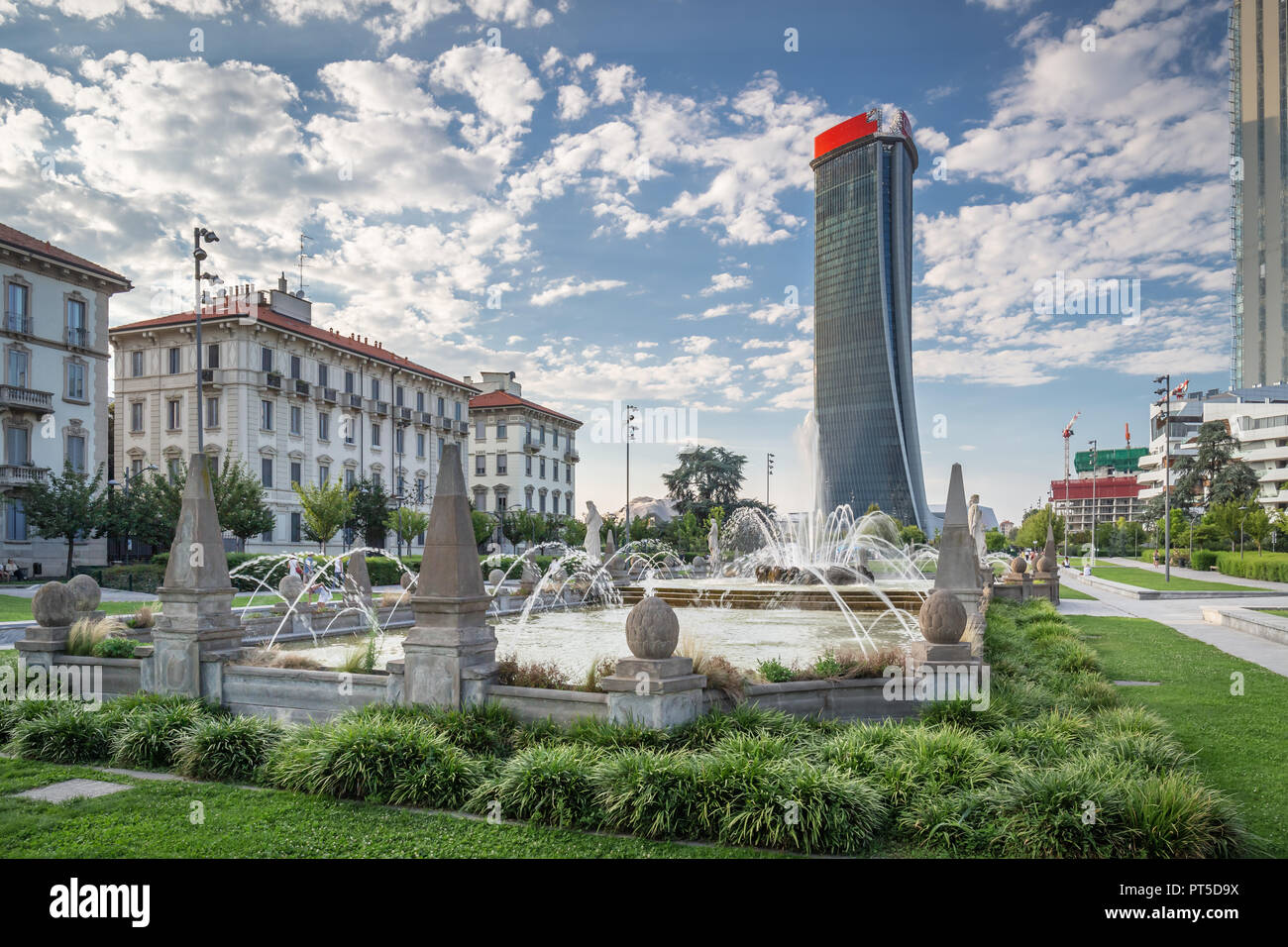Generali o Torre Hadid torre, Giulio Cesare Square, Milano, Lombardia, Italia Foto Stock