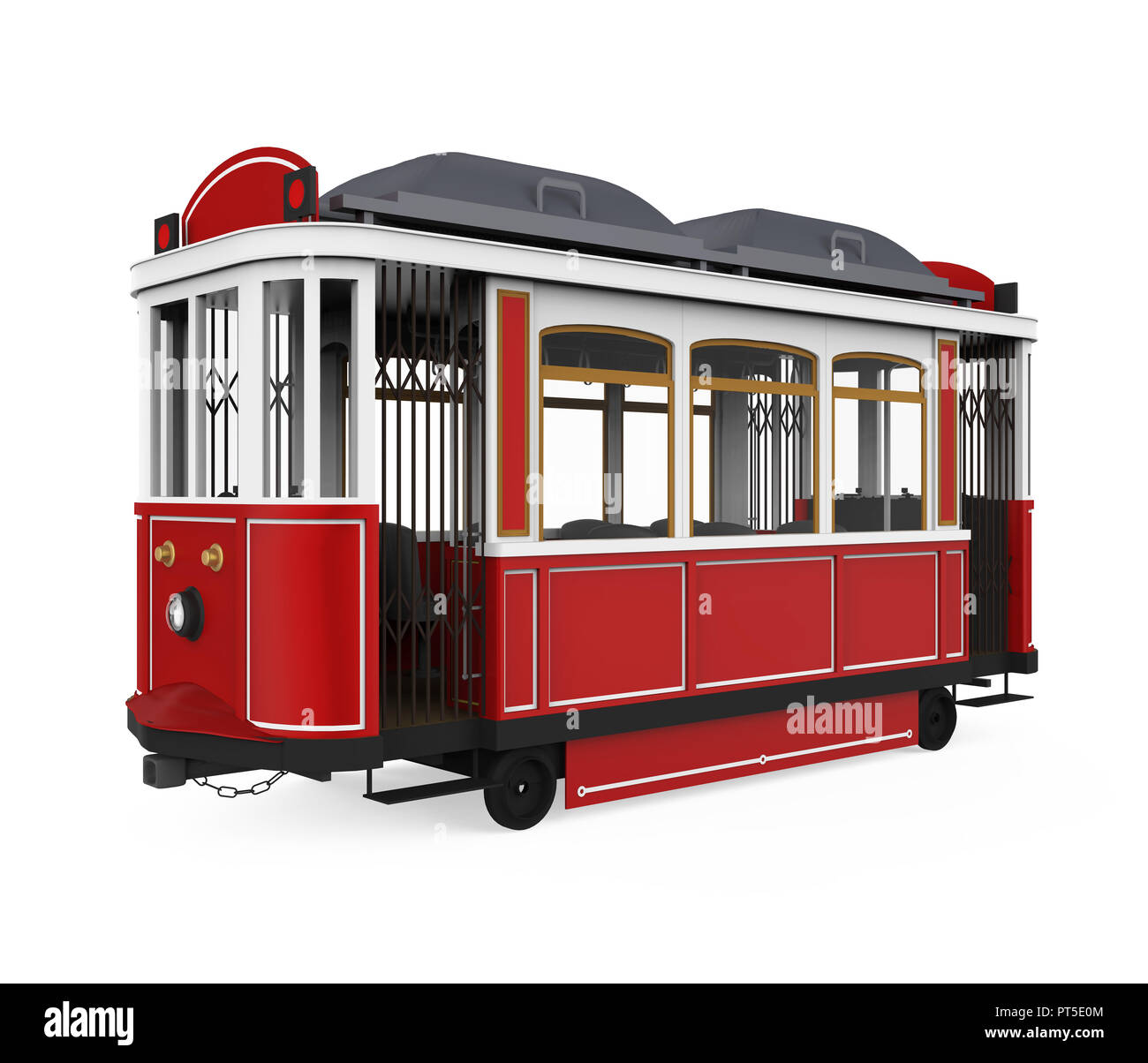 Il tram isolato Foto Stock