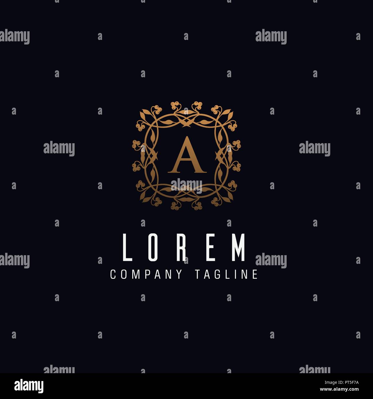 Lettera di un monogramma logo design modello di concetto Illustrazione Vettoriale