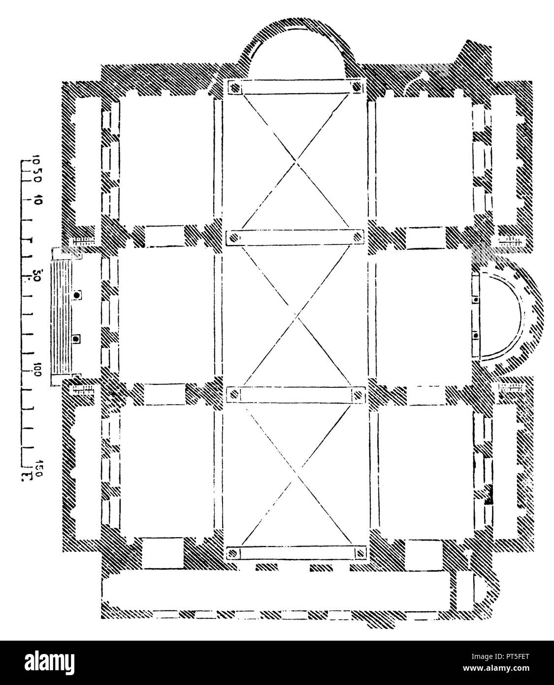 Basilica di Constantin o Massenzio, anonym 1870 Foto Stock