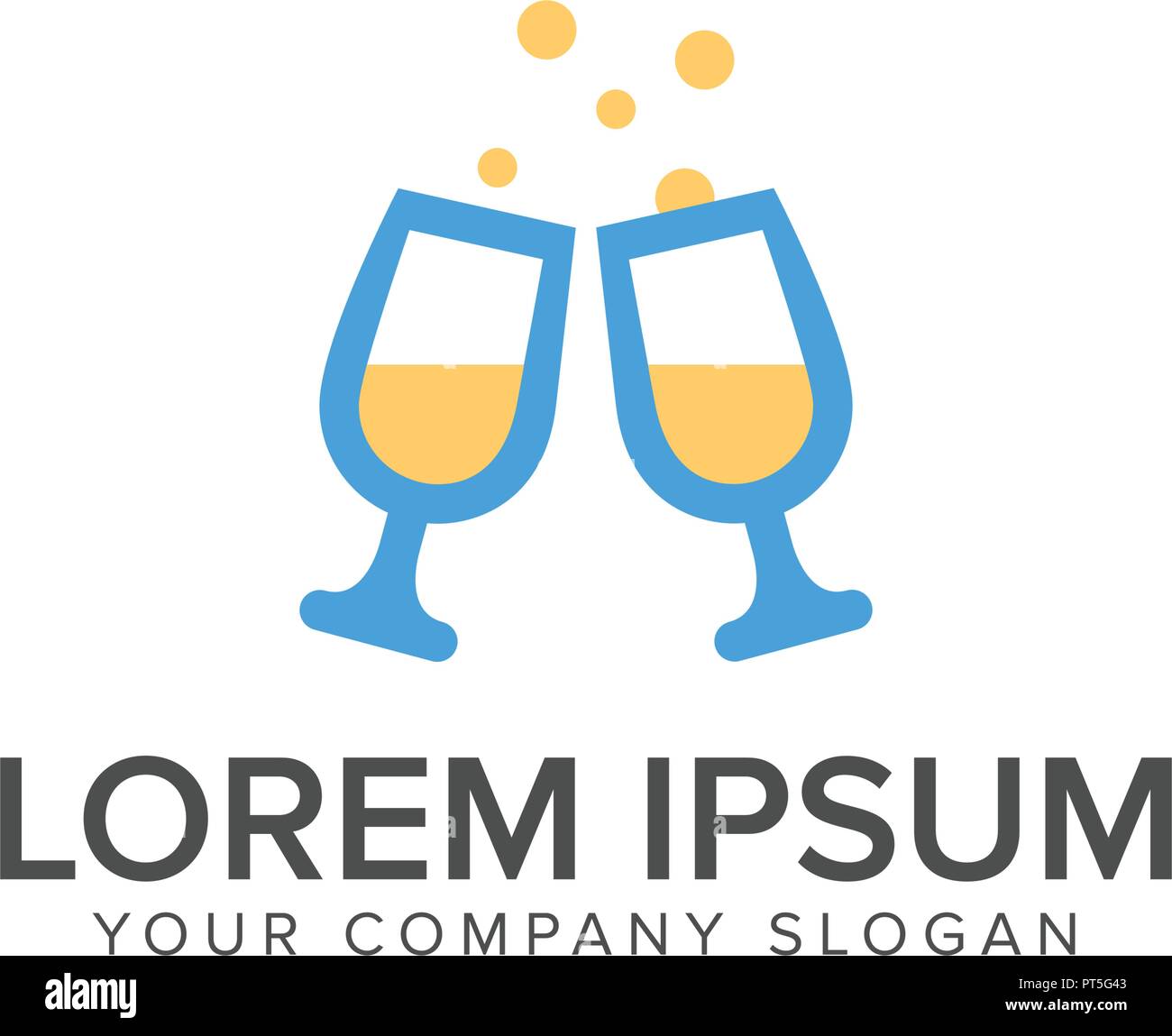 Giovane birra logo design modello di concetto Illustrazione Vettoriale