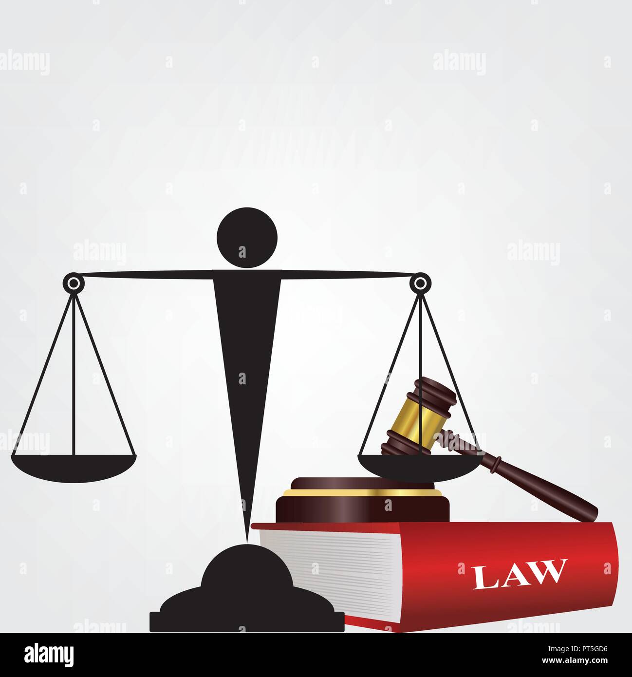 In diritto, una sentenza è una decisione di un tribunale per quanto riguarda i diritti e le passività delle parti in una azione legale o procedimento. Illustrazione Vettoriale