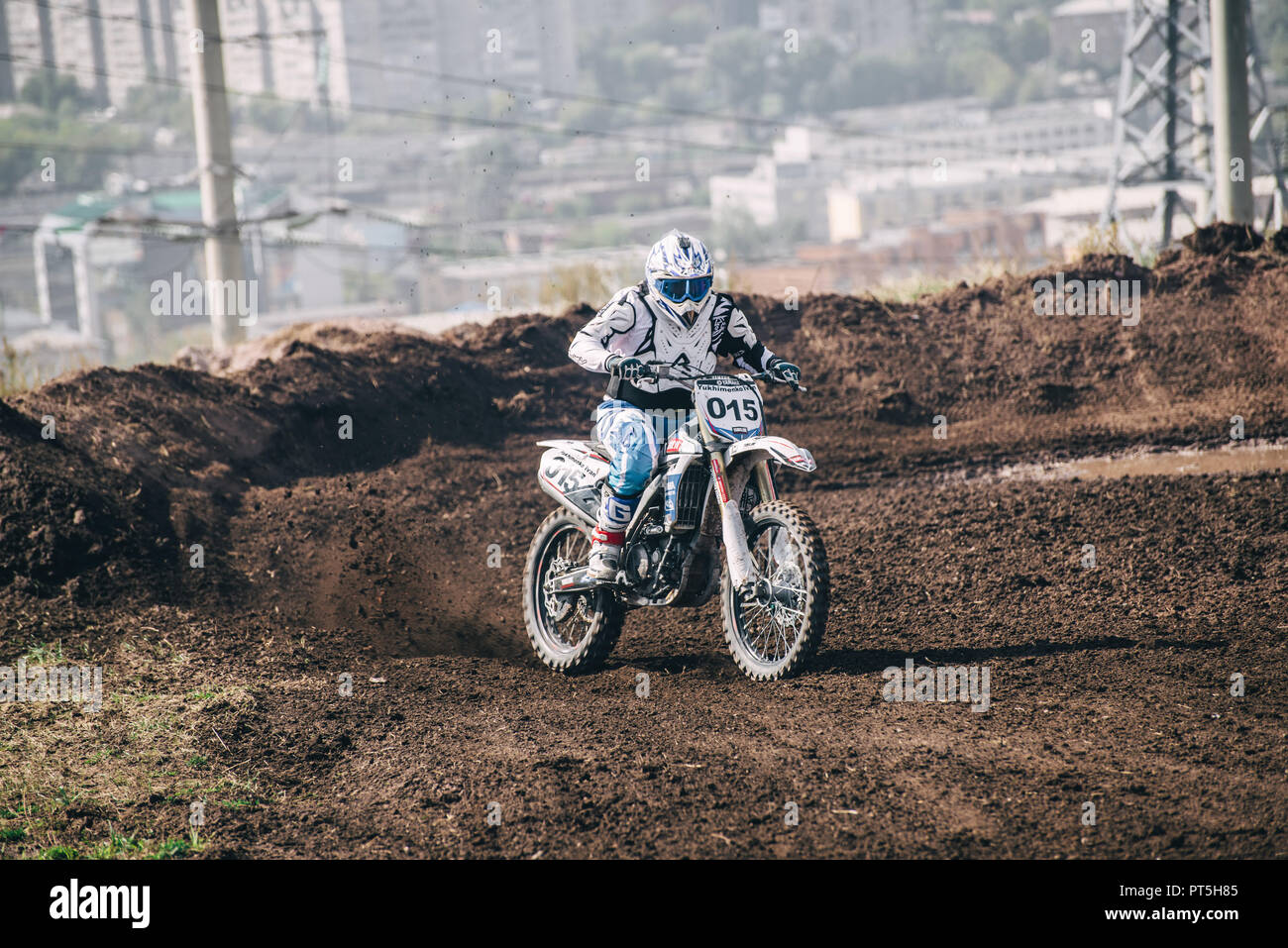 Sport motocross foto estremo, sporcizia championship, pilota Foto Stock