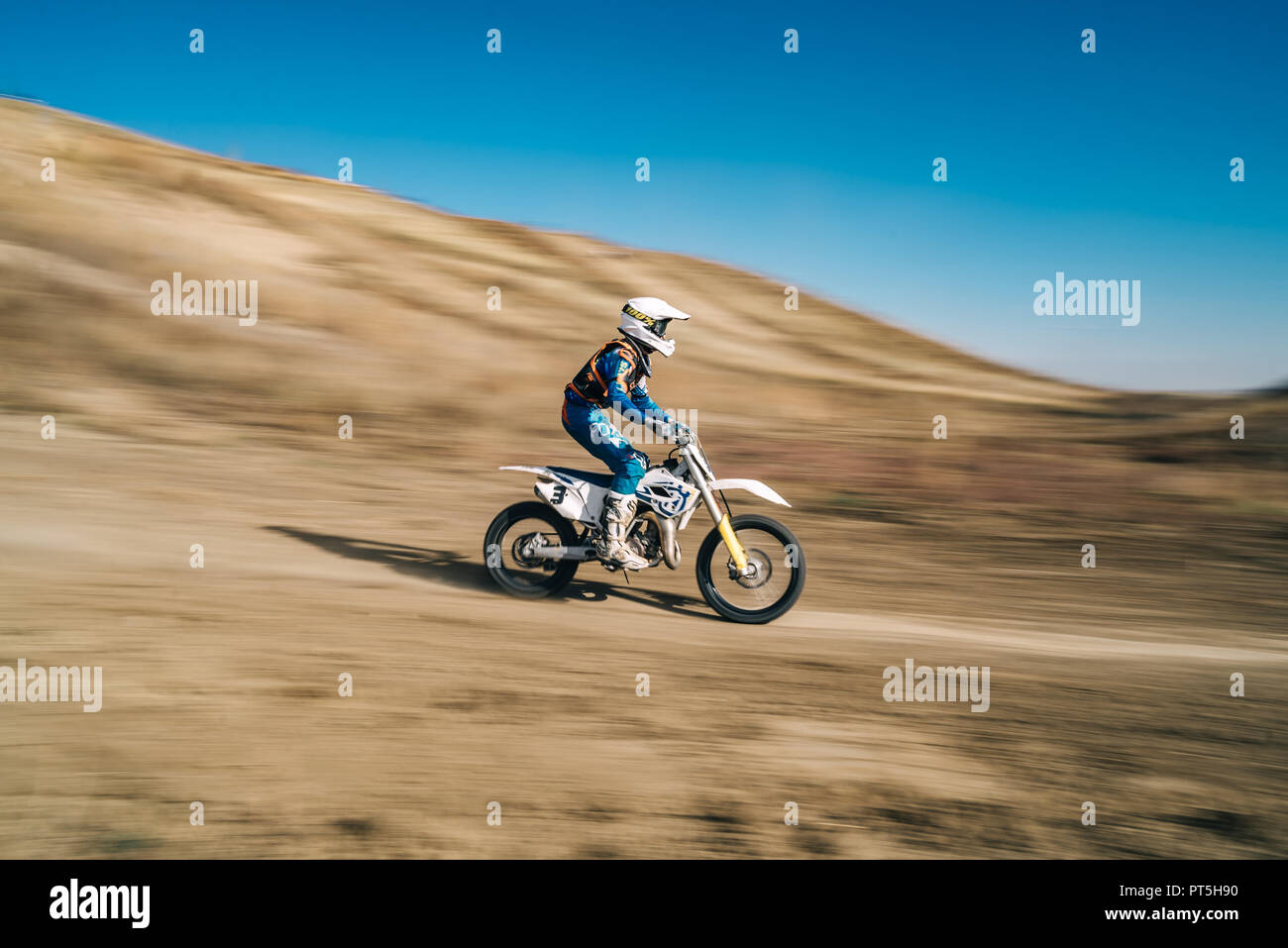 Sport motocross foto estremo, sporcizia championship, pilota Foto Stock