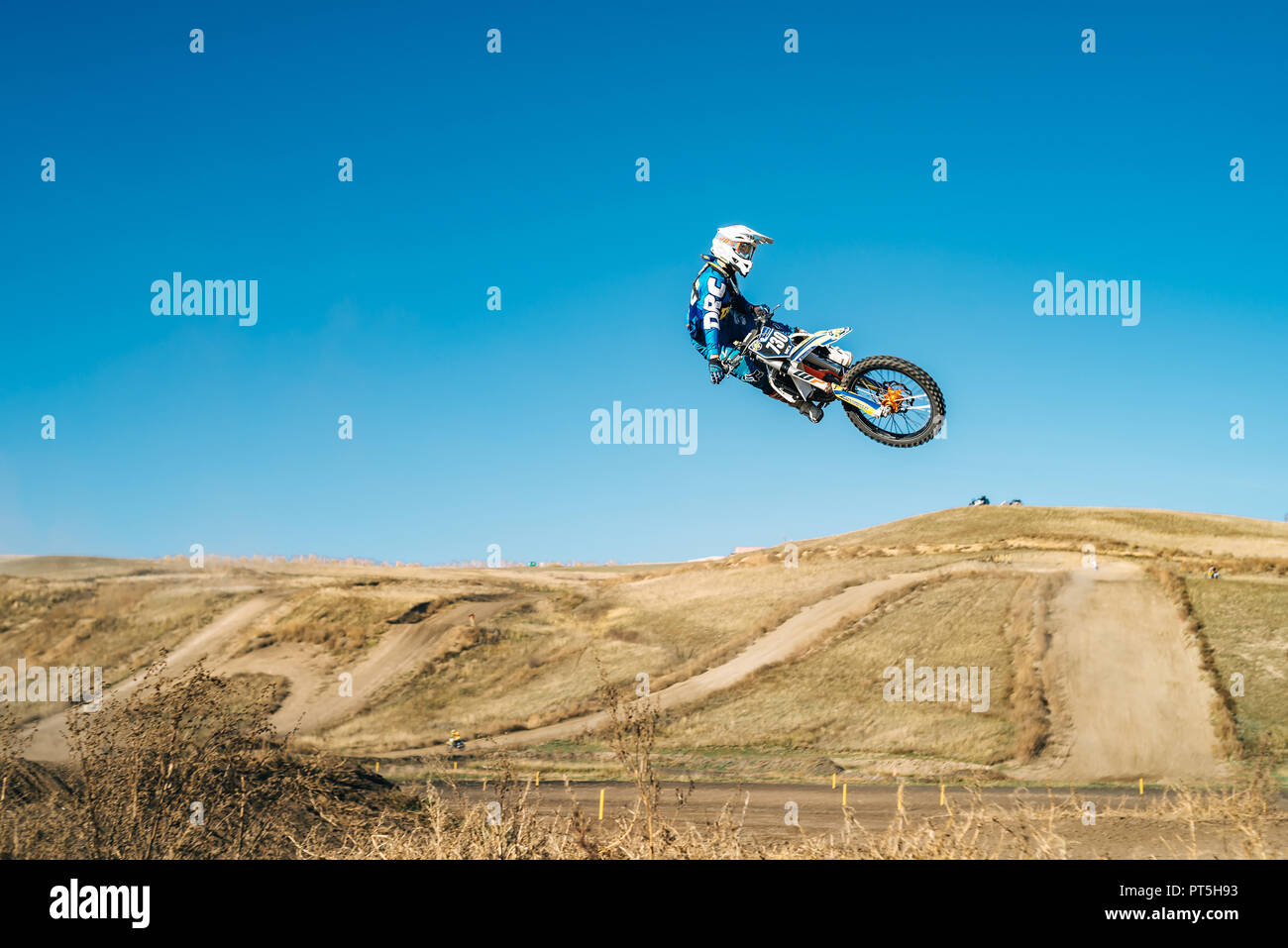 Sport motocross foto estremo, sporcizia championship, pilota Foto Stock