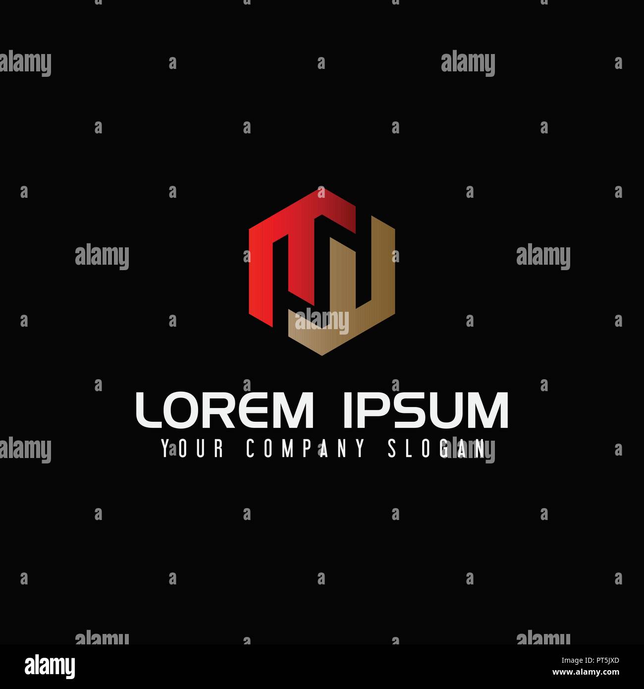 Moderna lettera M logo design modello di concetto Illustrazione Vettoriale