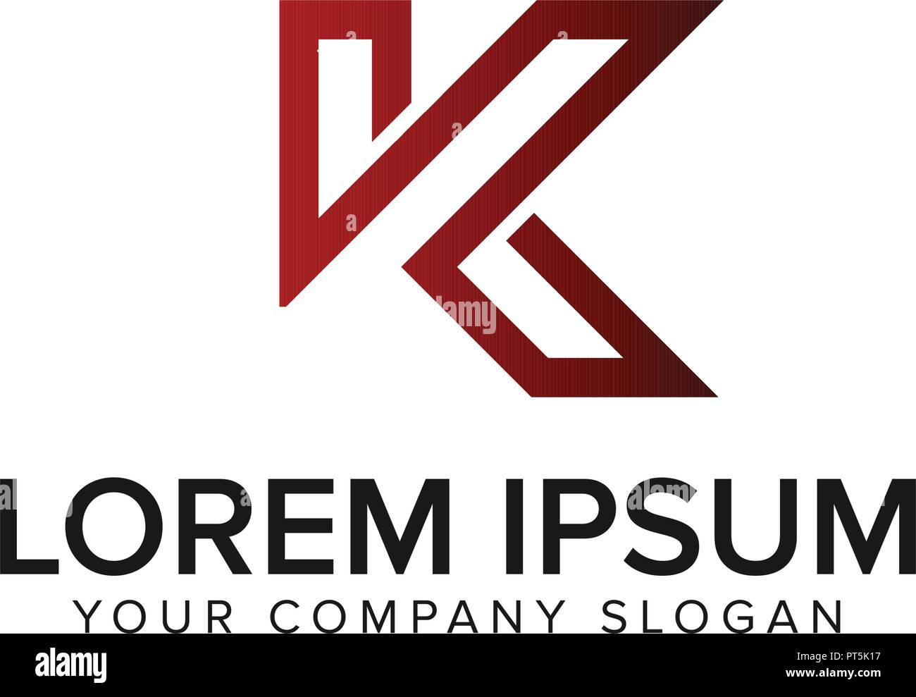 La lettera K logo design modello di concetto Illustrazione Vettoriale