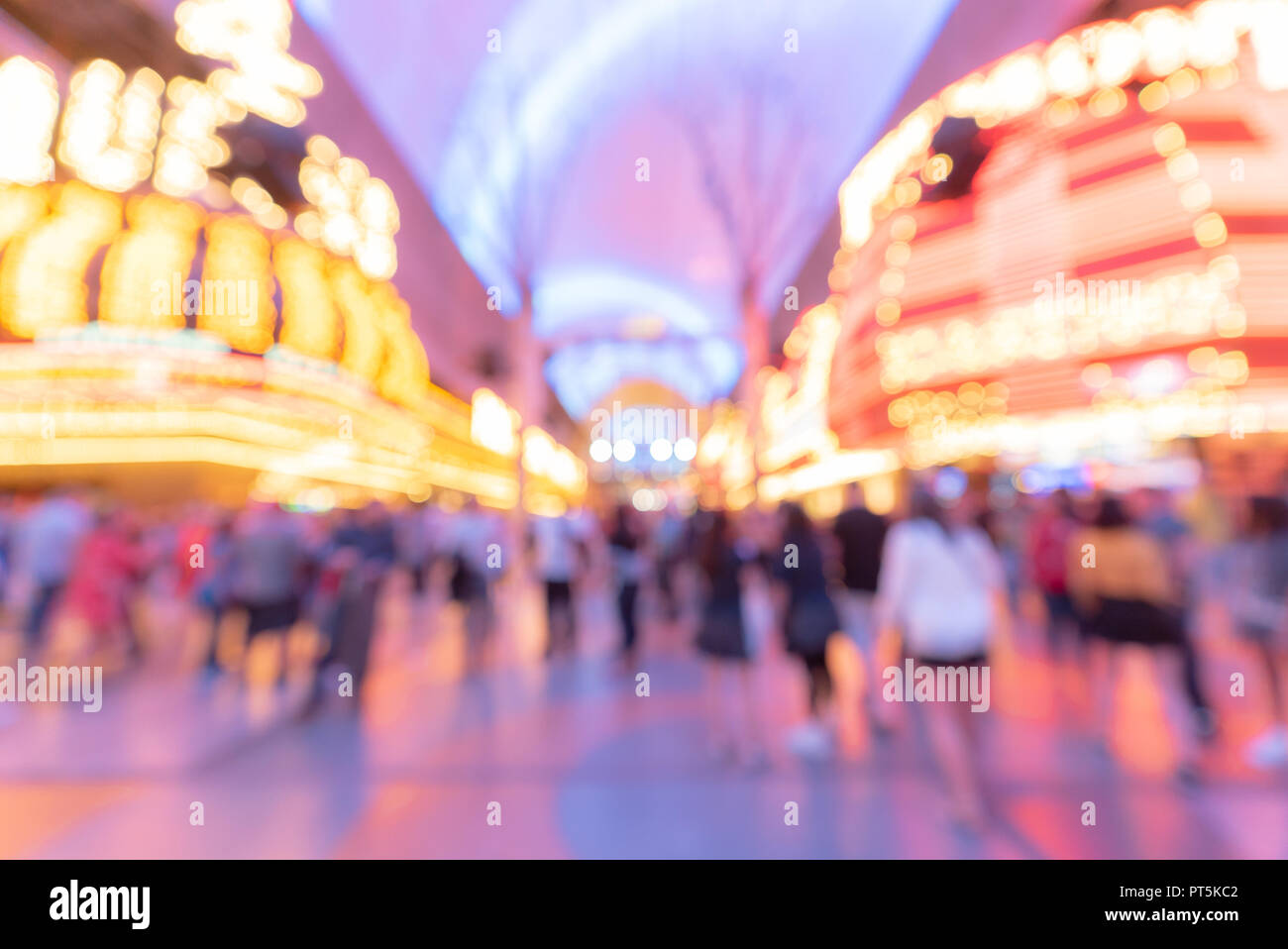 Abstract sfondo sfocato di Las Vegas città cityscape in Nevada USA la notte Foto Stock