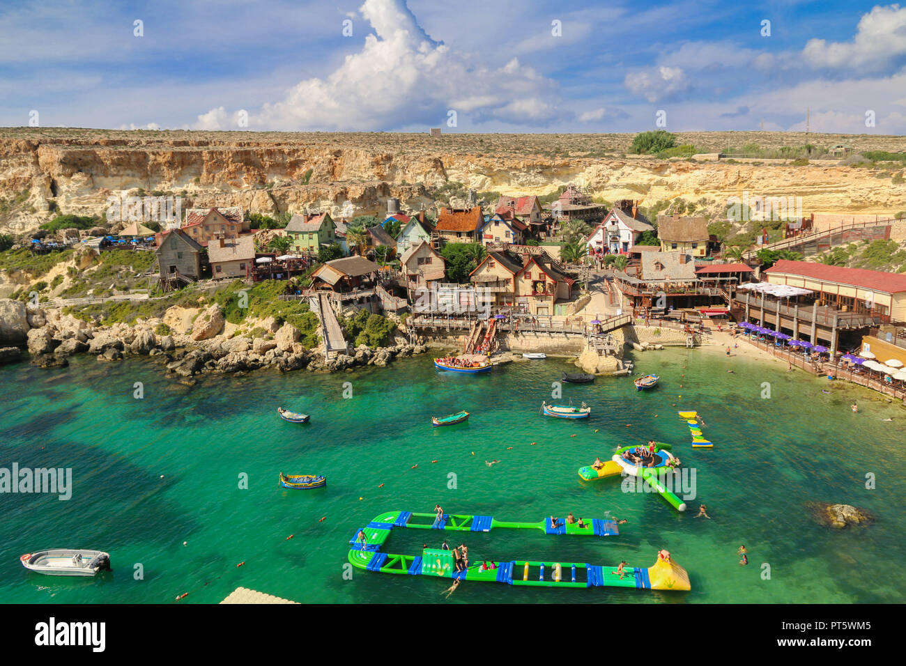 Popeye Village, Malta Foto Stock