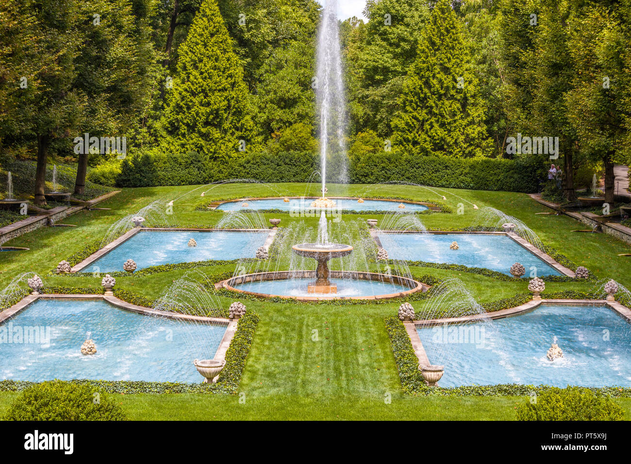 L'Italiano Giardino acqua in Longwood Gardens di Kennett Square Pennsylvania Umited membri Foto Stock