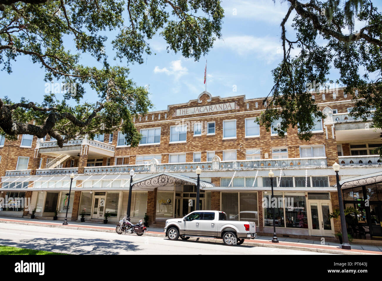 Avon Park Florida, Main Street, The Jacaranda, hotel, storico, ingresso frontale, FL180731231 Foto Stock