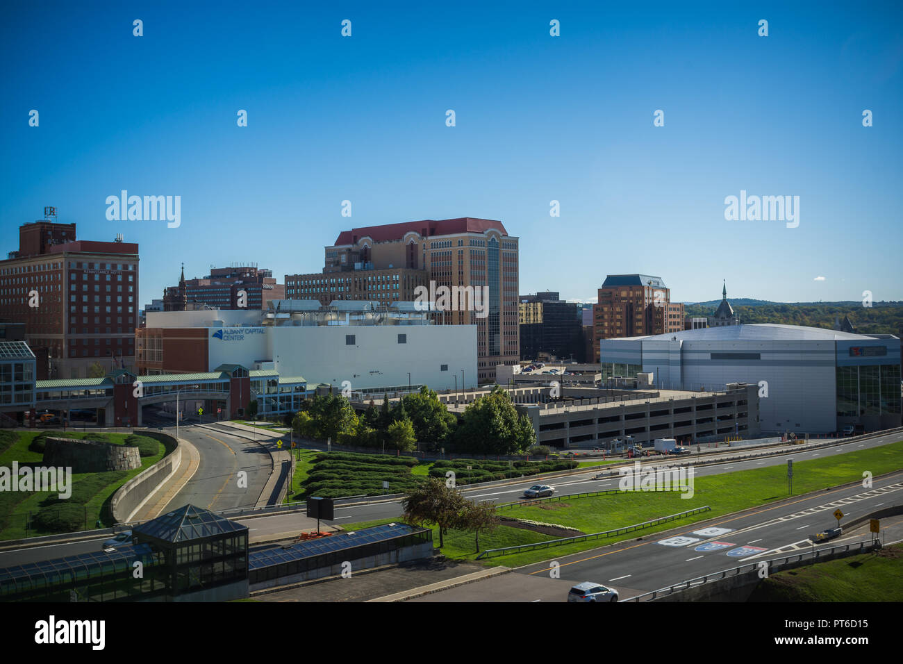 Downtown Albany Foto Stock
