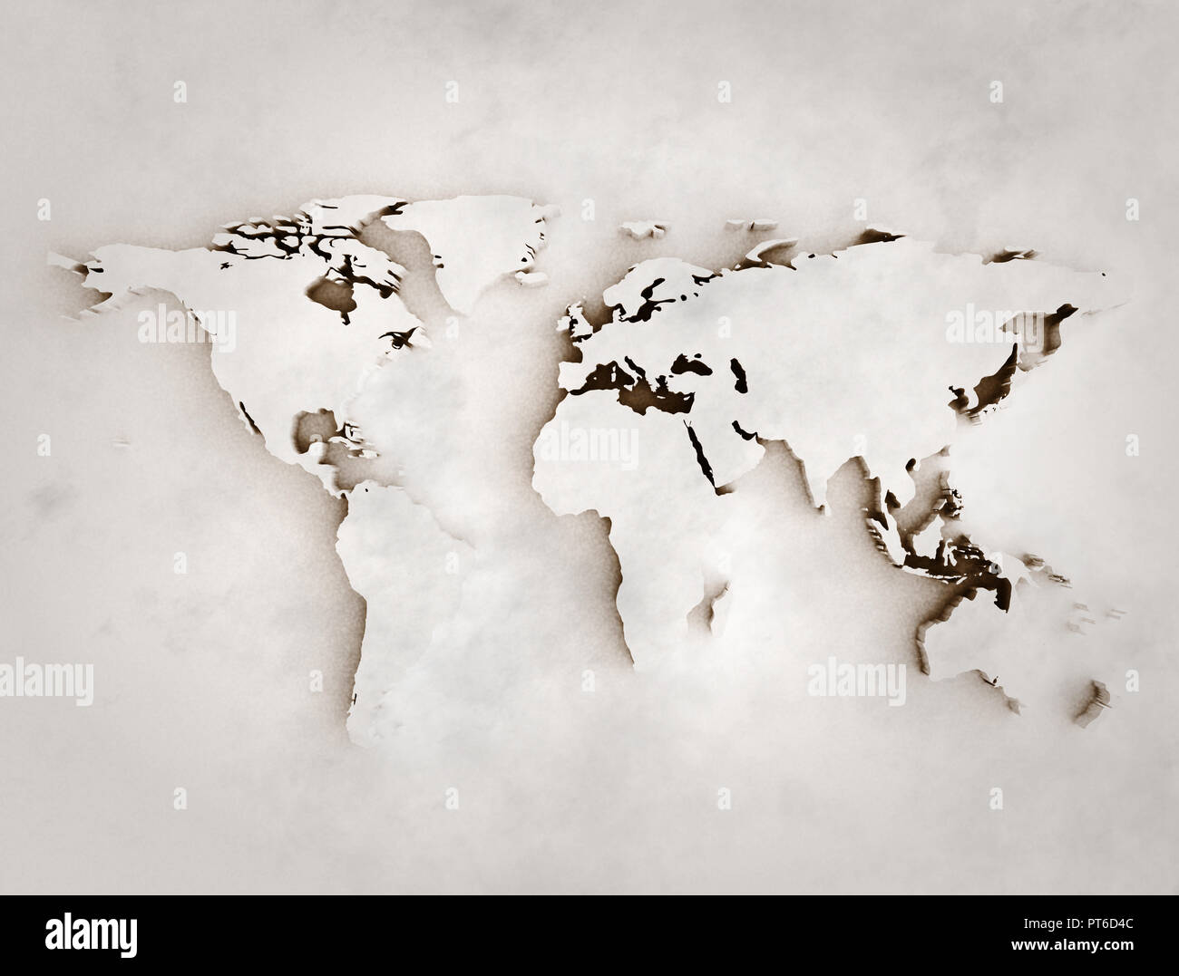 Mappa del mondo 3D Foto Stock