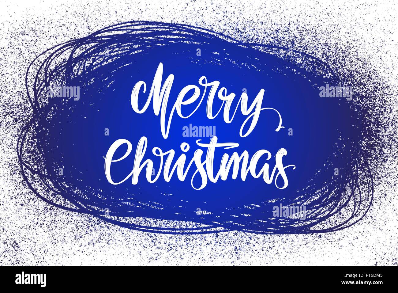 Buon Natale Calligraphy lettering testo simbolo del cristianesimo disegnati a mano illustrazione vettoriale schizzo Illustrazione Vettoriale
