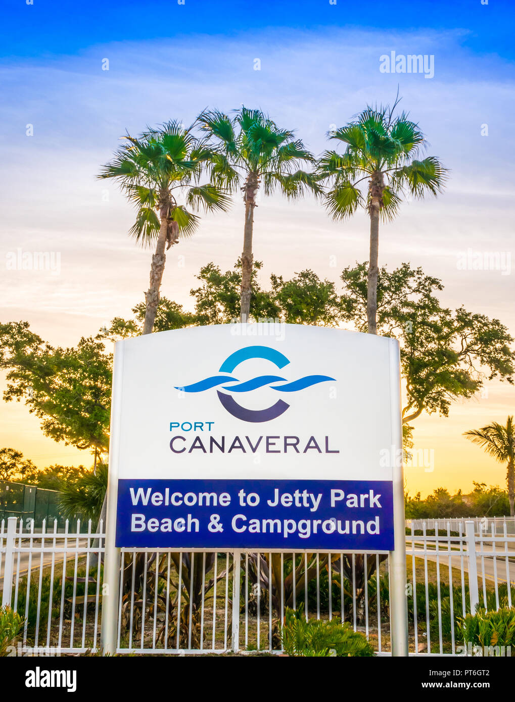 Jetty Park Cape Canaveral, in Florida, Stati Uniti d'America - 30 Marzo 2018: Jetty Park offre spiagge, pesca e campeggio a Port Canaveral, Florida. Foto Stock