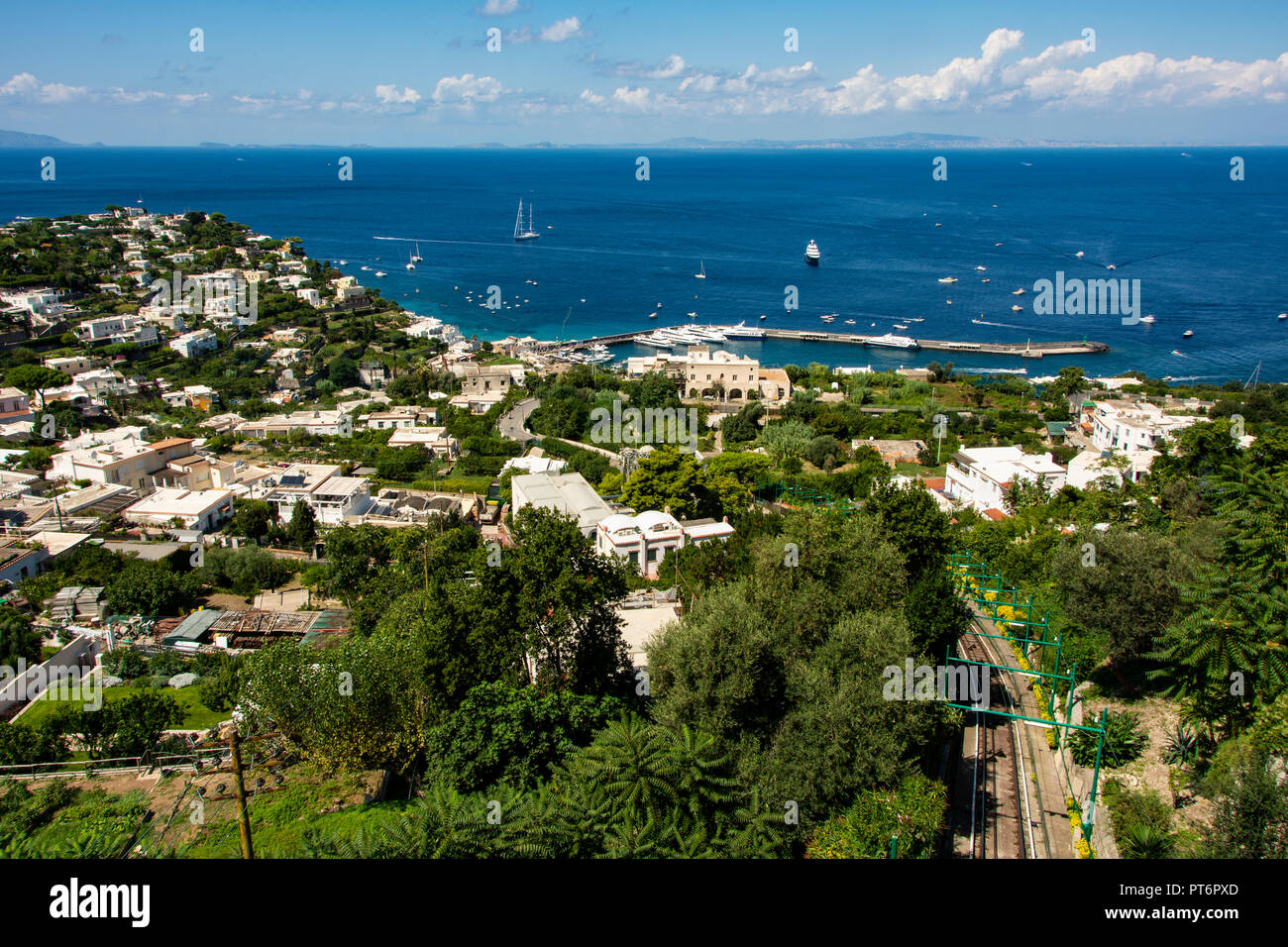 Una vista dell'isola di Capri ITALIA Foto Stock