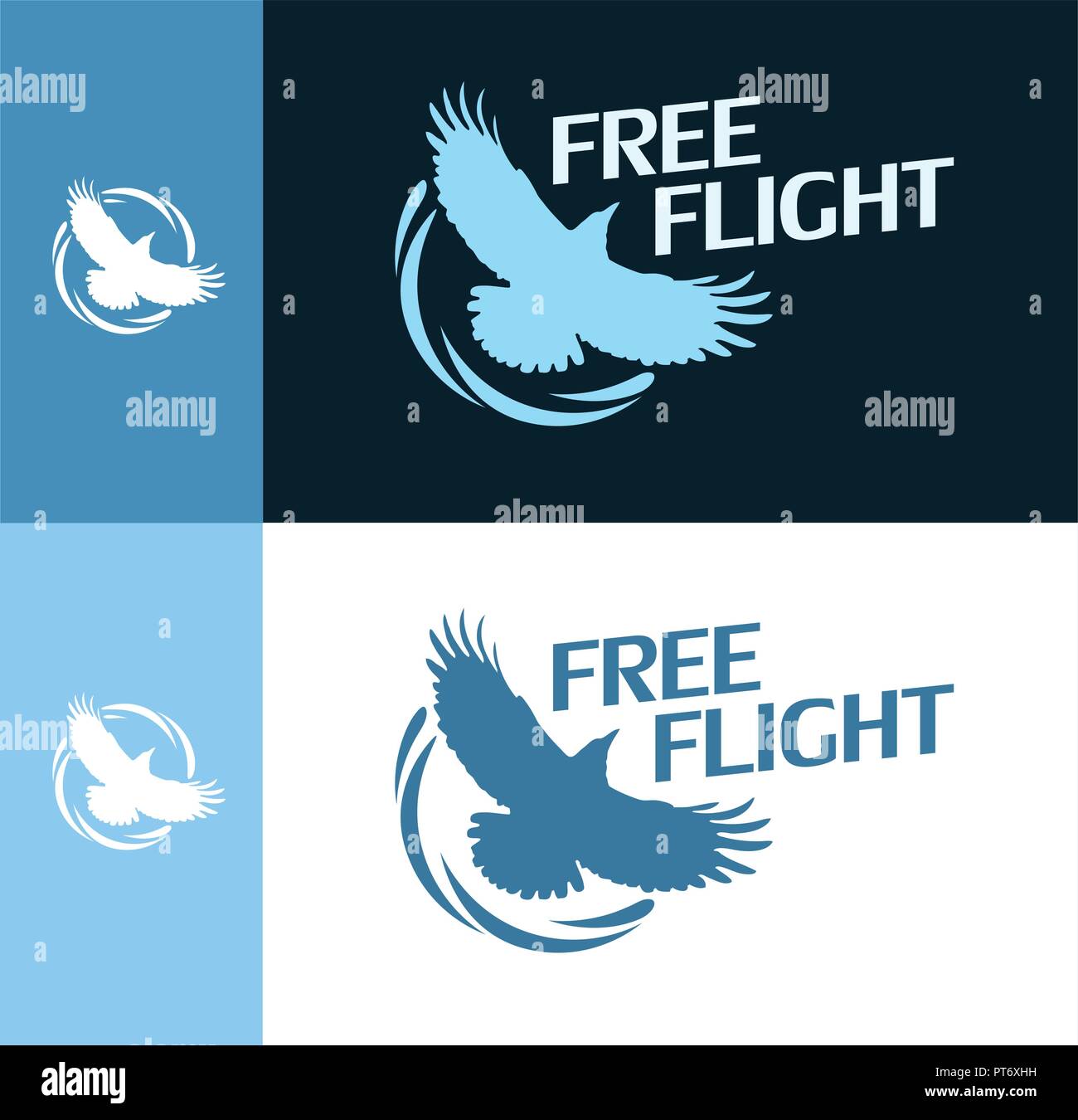 Volo Libero - Logo rotondo Illustrazione Vettoriale
