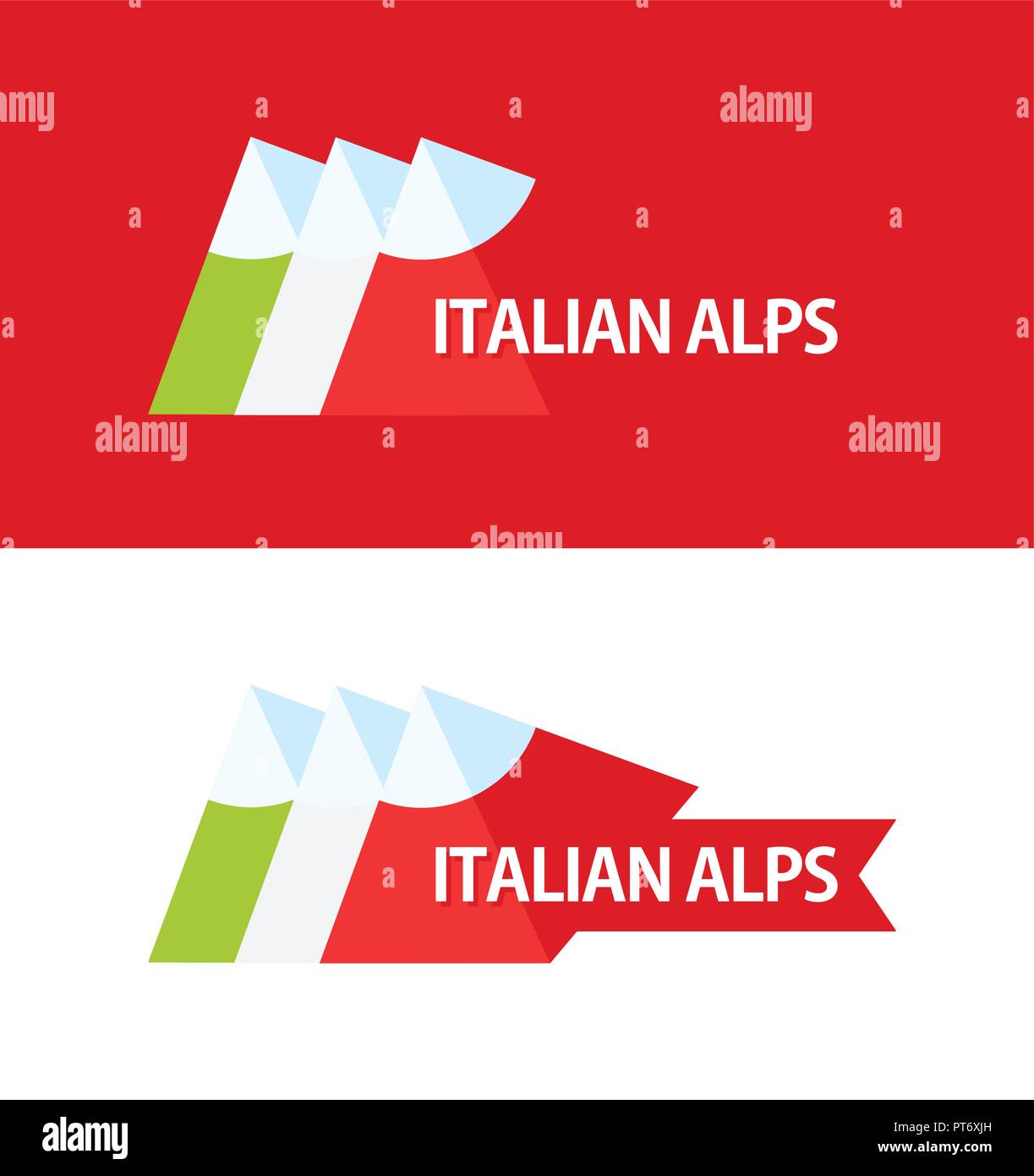Logo delle Alpi Italiane Illustrazione Vettoriale
